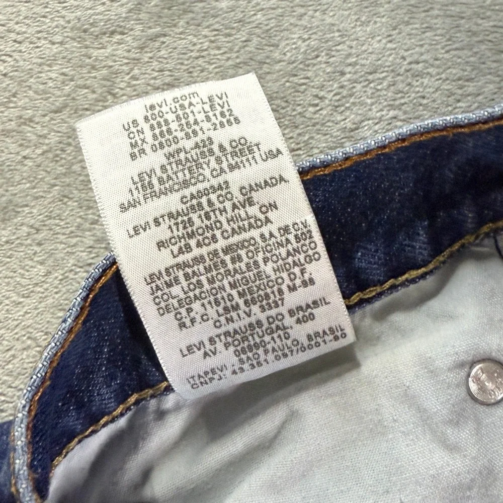 Levi Y2K 505 Jeans Mens 36x32 Dark Wash Straight Fit Denim Pants